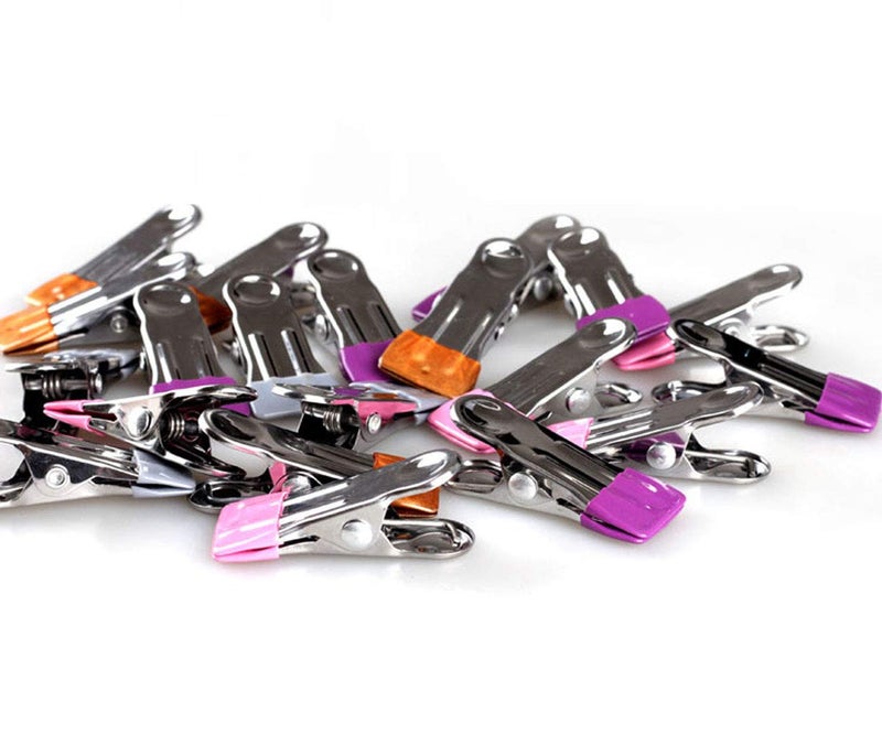 FOMMEN Stainless Steel Clothes Pins: 30 Packs Metal Beach Towel Clips  Pool Cover Clips Heavy Duty Close Pins  Hanging Towel Clamp Cloth Clips Beach Chair Towel Clip - Image 4